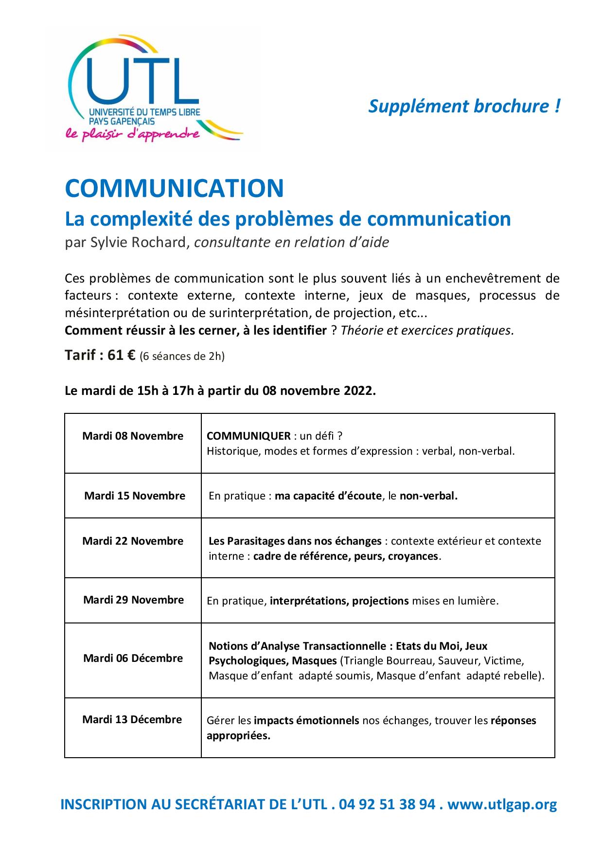 COMMUNICATION