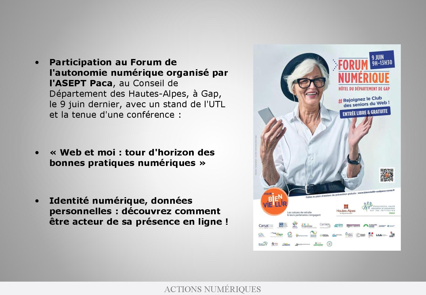 AG 2023 actions numériques forum