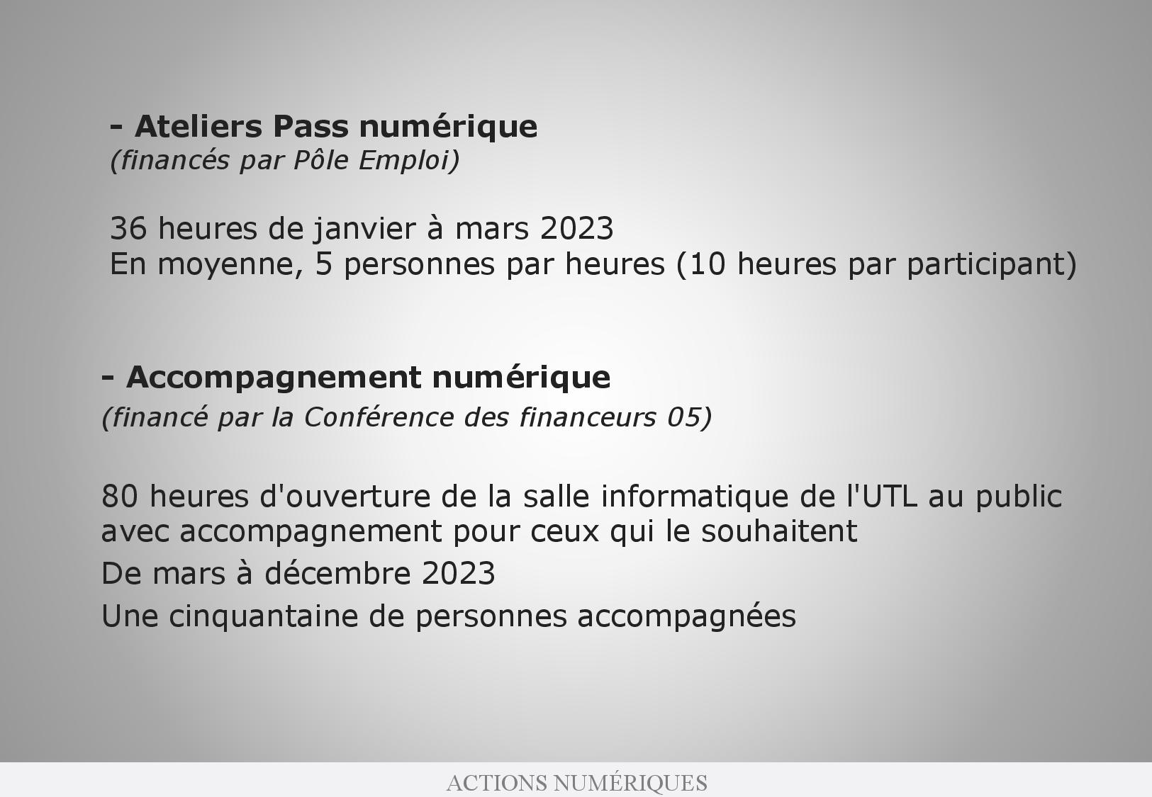 AG 2023 actions numériques accompagnement